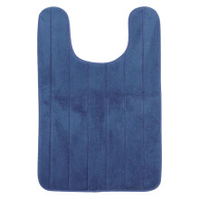 U Shaped Toilet Floor Mat, Coral Fleece Polyester Non-Slip 80x50x2cm Bathroom Toilet Foot Cushion