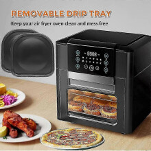 Air Fryer Drip Pan Replacement, 2 Pack Nonstick Carbon Steel, compatible with Powerxl Vortex 6qt 10qt Air Fryer Oven