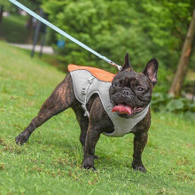 Gilet rinfrescante per cani, attivazione ad acqua, traspirante, poliestere, taglia XL, arancione, per attività interne ed esterne