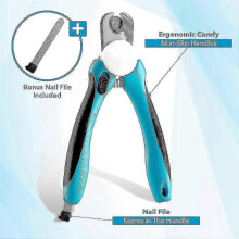 Dog Nail Clippers, with Safety Guard and Nail File, Nail Trimmer for Large Adult Breeds Dogs and Cats