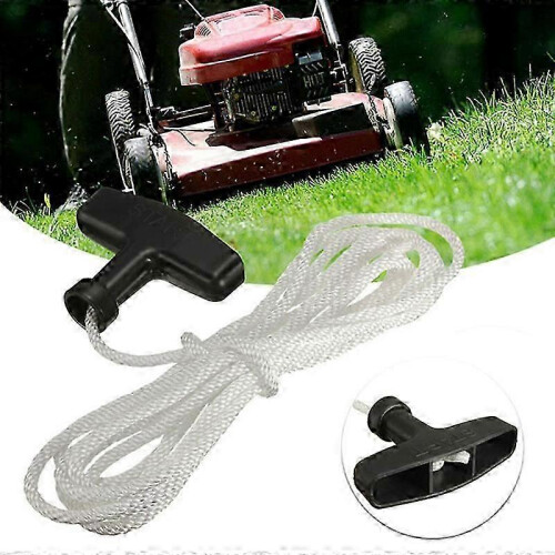 Universal Recoil Start Pull Handle for Lawn Mowers, ABS + Polyester Fiber, 300cm Cord, Universal Fit