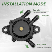 Fuel Pump Kit with Filter and Oil Hose compatible with Kohler 17HP-25HP Briggs Stratton John Deere Kawasaki Honda Yamaha Lawn Mower