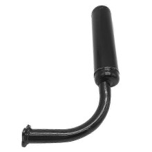 Bicycle Exhaust Pipe Muffler, Metal Black, Compatible with 49cc to 80cc Gas Engine Motorized Bikes