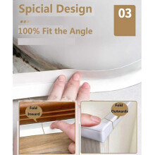 Striscia sigillante impermeabile in PVC autoadesiva, 320x3,8 cm, antimuffa resistente all'umidità per cucina bagno porte finestre