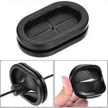 Rubber Cable Grommet Oval Eyelet, Double Sided, 35x20mm Drill Hole, 4 Pack, Cable Protection for Wires Pipes