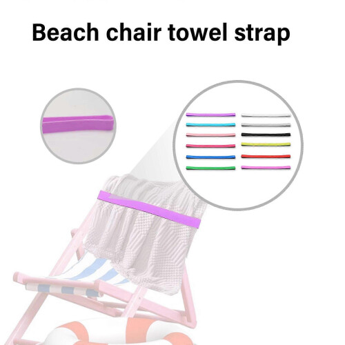 Strandtuchbänder für Stühle, dehnbare Clips für Liegestühle, Set mit 12 oder 24 Stück 2