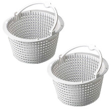 2Pack Skimmer Basket with Handle, compatible with Hayward SPX1091C SP1091LX SP1091WM, Plastic Above Ground Pool Skimmer Basket