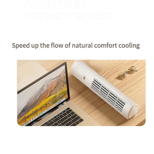 Portable Automatic USB Mini Air Conditioner, White Plastic 3 Speed Oscillating Personal Evaporative Cooler 2