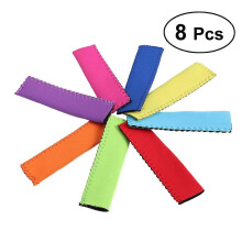 Ice Sleeves Holder Bags, 6 Pack Neoprene Reusable Ice Pop Sleeves, Fit Most Store Ice Pops Yogurt Sticks Ice Candy