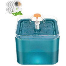 Trinkbrunnen für Haustiere, 2 Liter Fassungsvermögen, Vierfachfiltration, 3 Wasserdurchflussmodi, LED-Anzeige, geräuscharme, verbesserte Pumpe