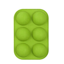 Silicone Half Circle Baking Molds 6 Holes for Cake Muffin DIY Craft