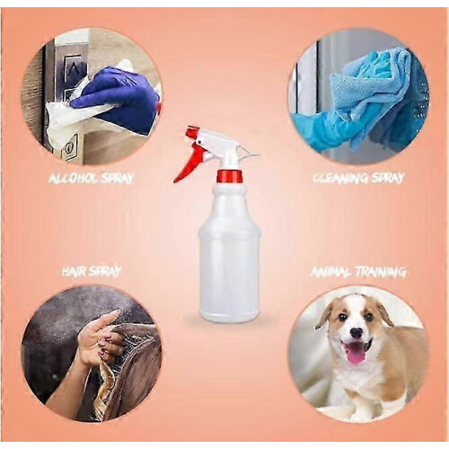 Empty Spray Bottles 16oz 2 Pack, Adjustable Nozzle, No Leak and Clog, HDPE Plastic 2