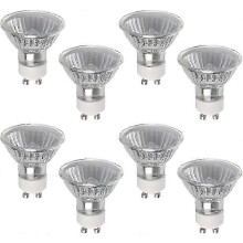 GU10 50W halogeenlampen, 8 stuks, 220V dimbaar, explosiebestendig glas, geen flikkering, oogbescherming, halogeenspot