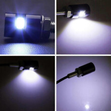 2-Pack 12V LED License Plate Screw Bolt Lights, Waterproof Aluminum Holder, Compatible with Cars Motorcycles Trucks RVs