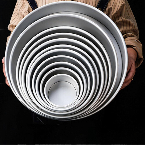 10 Inch Round Aluminum Cake Pan with Removable Bottom for Even Heating and Easy Release 2