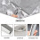 2 Pack Rubber Squeegee Replacement Strips, 30cm Light Grey Window Cleaning Wiper Refills 4