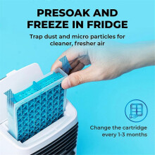 Portable Evaporative Air Cooler, USB Rechargeable Mini Evaporative Cooler with Insta-Frost Technology, Cooler and Humidifier for Indoor Outdoor Use