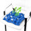 Cuscino gonfiabile portatile con pompa per auto e ufficio, in PVC blu 1