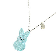 Collier d'amitié à breloque lapin ludique, léger et élégant-Bleu