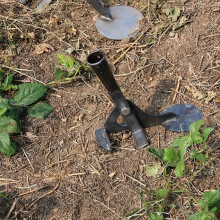 Manueller Wurzelzieher, gabelförmig, Kohlenstoffstahl, rutschfester Griff, für Unkrautwurzelentfernung in Landwirtschaft und Gartenbau