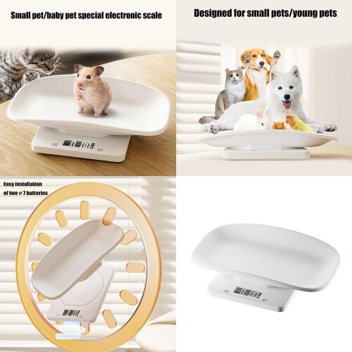 Pet Scale for Puppies and Small Animals with Removable Tray, Unit Conversion, LCD Display 1