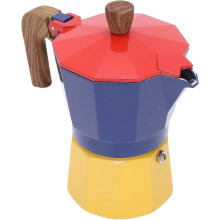 Italian Moka Pot, 3 Cup 150ml, Aluminum Stovetop Espresso Maker, Anti-Scalding Handle, for Camping and Home Brewing