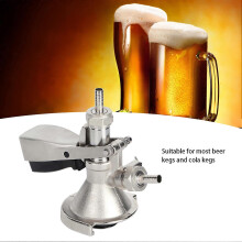A Type Keg Coupler, 304 Stainless Steel Beer Keg Dispenser Connector for Bar Restaurant Home Beer Cola Kegs