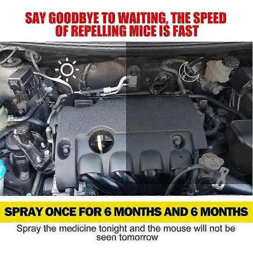 Automobile Engine Anti-Rodent Spray 60ml, Protects Rubber Plastic Wires Cables from Mice Mink 1