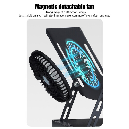 Magnetischer Computerständer inklusive Lüfter und-Schwarz 1