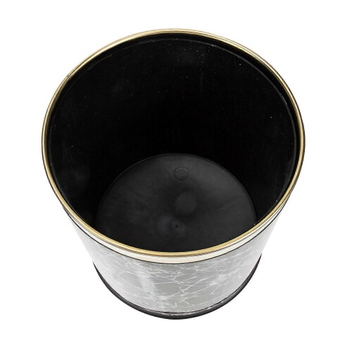 Small Trash Bin Marbling Garbage Can Plastic Waste Basket 22.50X22.50CM 2