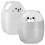 Cat Shaped Mini Trash Can with Lid, Silver Plastic for Home Office Desk 1