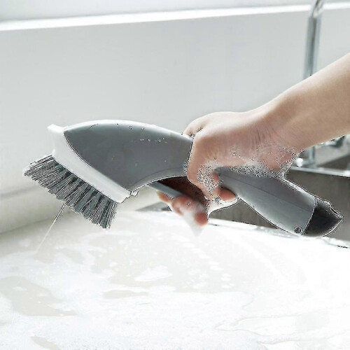 Dish Brush with Scraper and Non-Slip Handle for Kitchen, Pans, Sinks 1