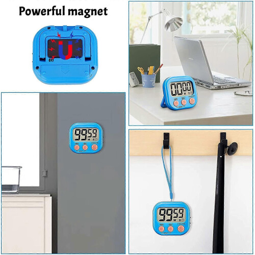 Digital Timer with Large Display, Magnetic Back, Memory Setting and Mute Mode 1