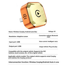 2in1 Wireless Carplay Android AUTO Adapter AI Box WiFi & Bluetooth5.0+Voice Wired CarPlay to Wireless Carplay A