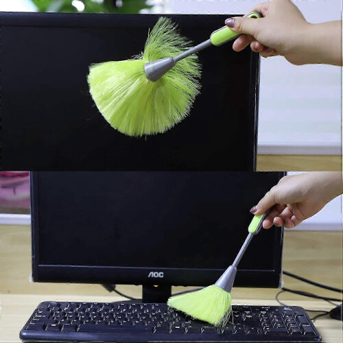 3 Pack Fluffy Microfiber Dusters, Mini Dusting Wand for Kitchen Laptop Keyboard, Blue Green Red 2