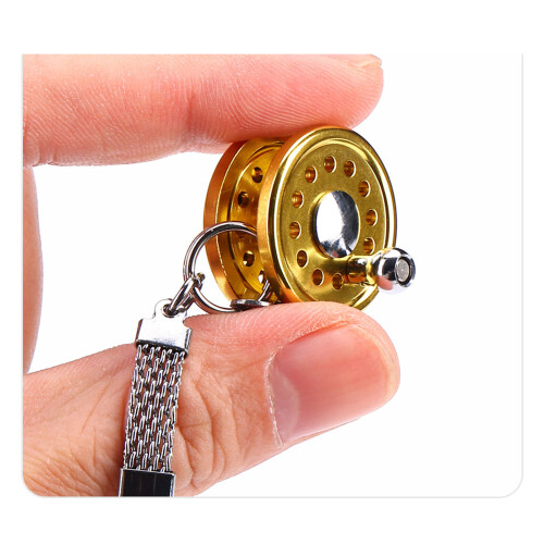 Porte-clés Unique en forme de moulinet de ligne de poisson,-1 2