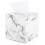 Tissue Box Holder, Marble Pattern PU Leather Cube Square Tissue Storage Cover for Home Office Decor 1