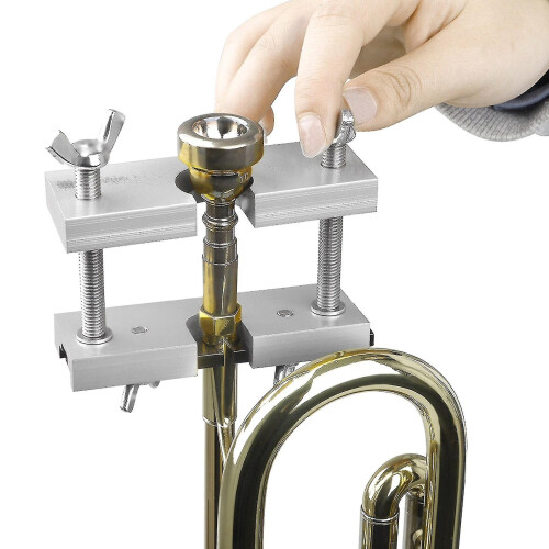 Mouthpiece Puller Tool Compatible with Brass Instruments Adjustable Jaws Portable Silver Metal 1