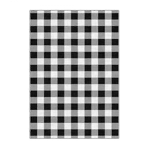 Baumwollteppich mit Büffelkaromuster, 40 x 60 cm, handgewebt, waschbar, für den Eingangsbereich
