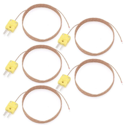 5-Pack Högprecisionstemperaturprober och Sensorer Av Typ K för Termoelementtermometer, 2 Meter 1