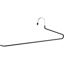 Hosenbügel, 20er-Pack, platzsparend, rutschfest, offenes Ende, schwarzes Metall, 35 x 0,5 x 13 cm, für Kleiderschränke