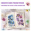 Autocollant décoratif de Scrapbooking,-Rêve bleu et blanc 8