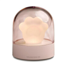 Cat Claw Night Light, Pink Cartoon Cute, USB Rechargeable, 3 Brightness Levels, Dynamic Light Music, Eye Protection, ABS+PC Material