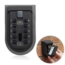 Key Safe Storage Organizer Box, Combination Lock, Aluminum Alloy, Weatherproof Cover, 10.5*4.8*6.5cm, for Home Office Gym Caravan RV