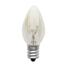 Lampadina per lampada di sale e incenso E12 10W 220V in vetro argentato, 10 pezzi, compatibile con portalampada a candelabro E12