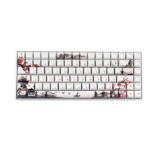 127 Tangenter PBT-Tangentbord, Japanskt Plommonblommande Anpassat Tangentbordsset med Dye-Sub-Teknik och MX-Brytare för Mekaniskt