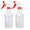 Empty Spray Bottles 16oz 2 Pack, Adjustable Nozzle, No Leak and Clog, HDPE Plastic 1