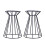 Set di 2 portapiante in ferro, design geometrico, ideale per casa e ufficio. 1
