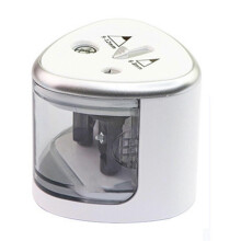 Electric Pencil Sharpener Dual Holes Battery Powered Light Weight for Pencils 6-12mm Portable for Home School Office
