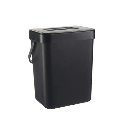 Small Kitchen Compost Bin 3L with Lid, Flip-Top Design, Pressure Ring, Portable Handle